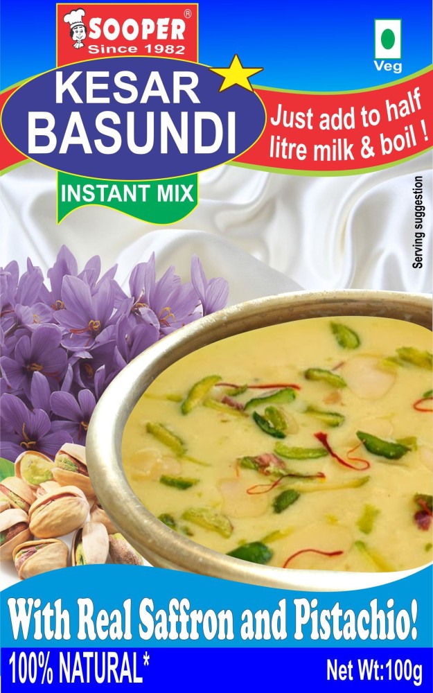 SOOPER KESAR BASUNDI PREMIX 100 X 5 500 g Price in India Buy SOOPER KESAR BASUNDI PREMIX 100 X 5 500 g online at Flipkart