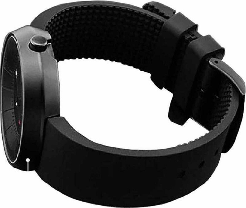 just like Imported Casual Black Dial Rubber Strap Unisex Watch
