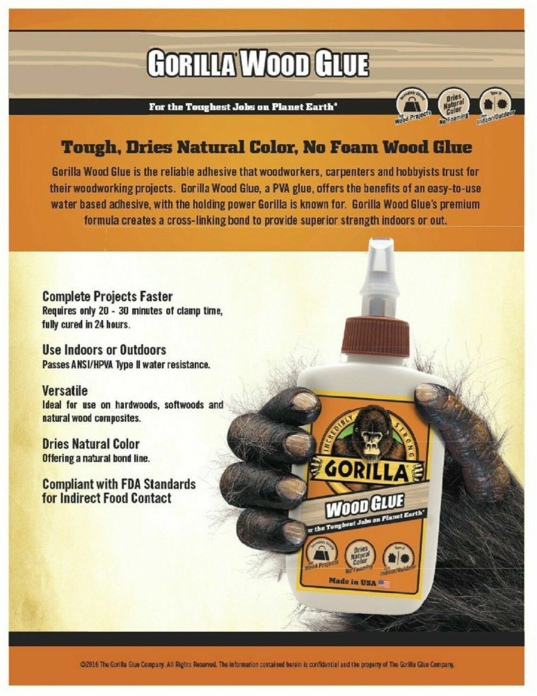 New Gorilla Clear-Drying Wood Glue