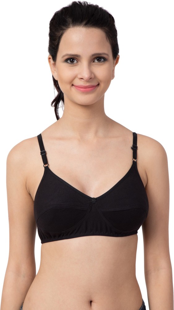 Buy online Black Cotton Regular Bra from lingerie for Women by Prettycat  for ₹330 at 70% off