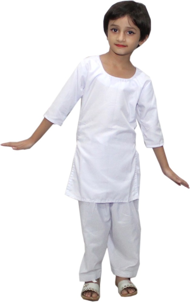 White churidar shop for kids