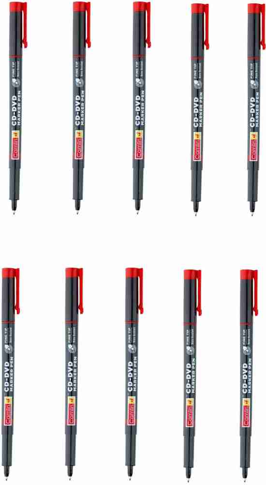 10 Pieces Camlin CD DVD Black Marker Pen Pens Water & UV Resistant Free  Shipping