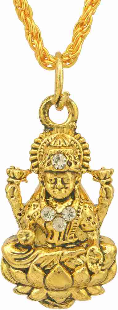 Lakshmi devi small locket in hot sale gold