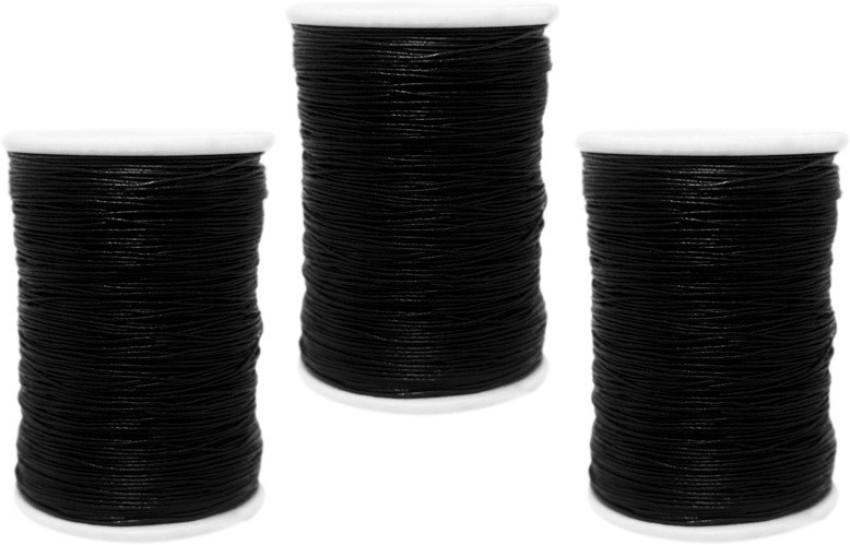 Cotton Thread Jewellery Making & Craft Work 0.5mm Black