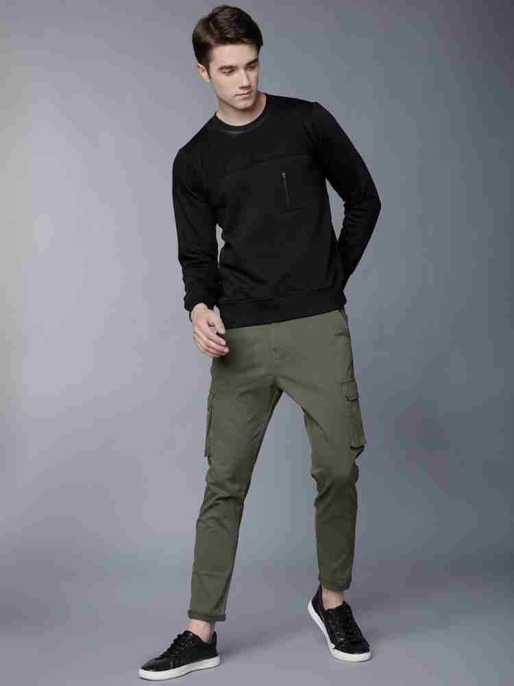 Buy Highlander Light Olive Slim Fit Cargos for Men Online at Rs