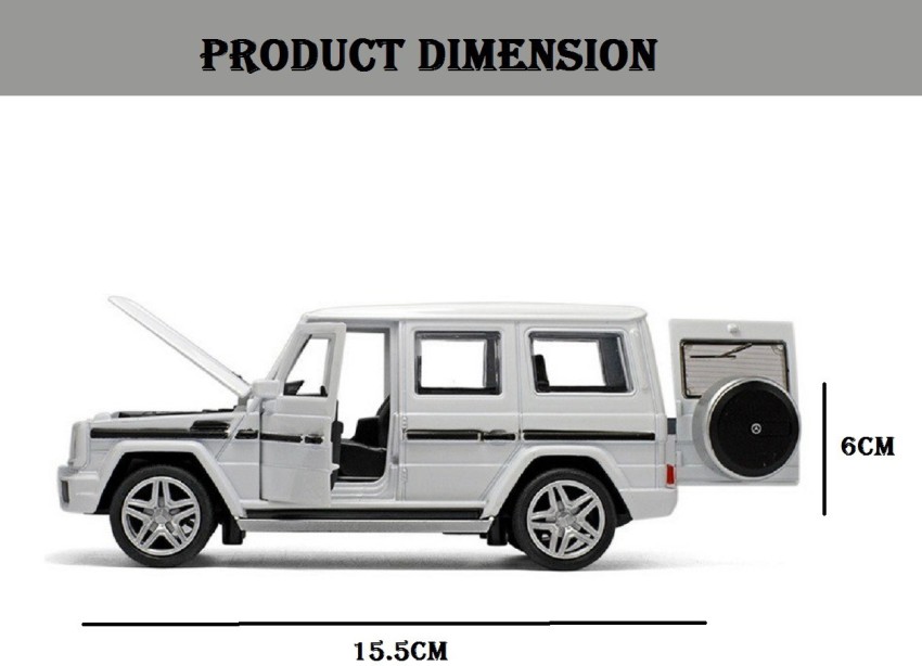 Mini Auto White 1:32 Diecast Metal Body Mercedes Benz SUV Jeep