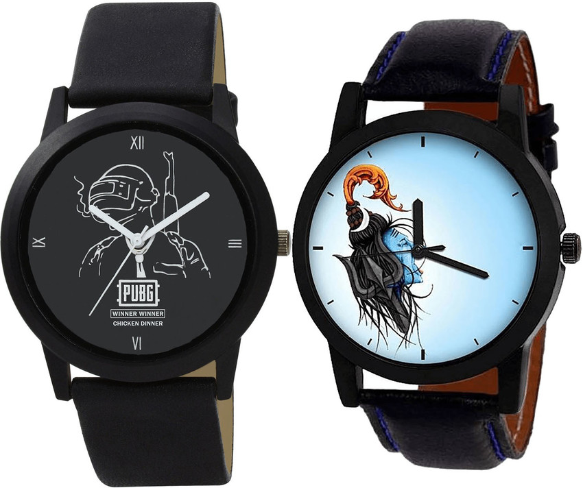 NIKOLA combo watch Analog Watch For Men Buy NIKOLA combo watch Analog Watch For Men Modern Party Wedding PUBG Military Army And Mahadev Analog Black Color Boys And Men