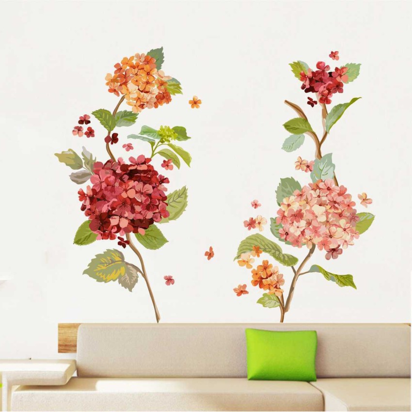 Nature Inspired Vibrant Floral Printed Wall Stickers / Decals for Home –  Kotart, wall stickers 