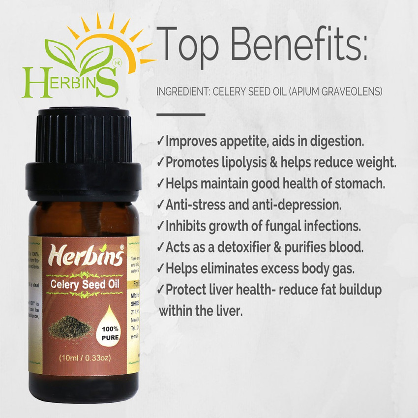 Herbins celery seed oil for skin care natural mosquito repellent Price in India Buy Herbins celery seed oil for skin care natural mosquito repellent Online In India Reviews Ratings Features