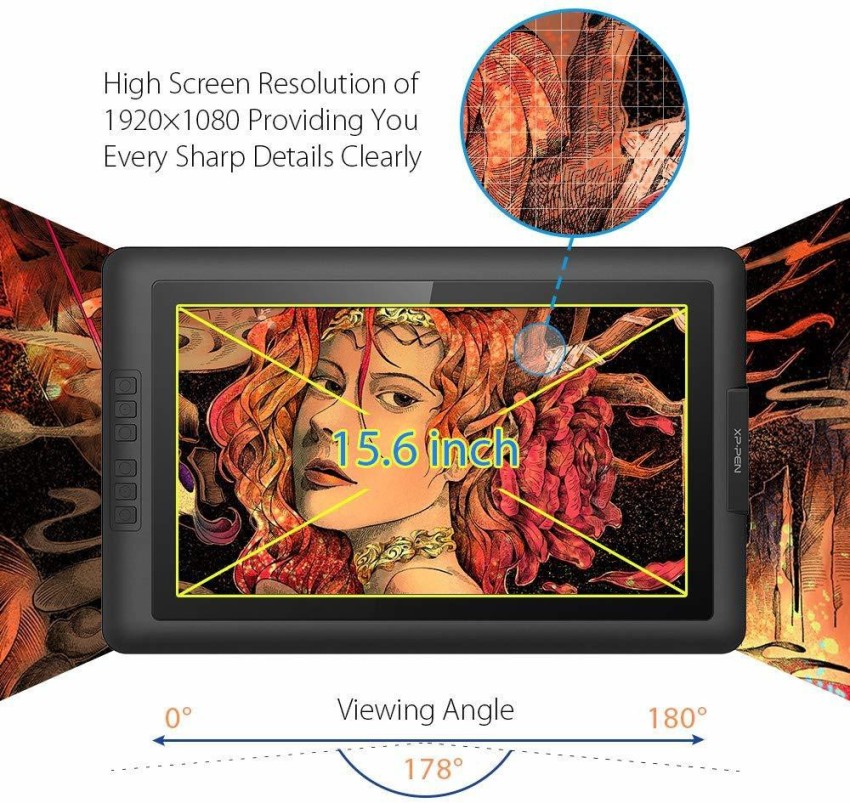 XP-PEN Artist 15.6 Artist15.6 15.6 Inch IPS Drawing Monitor Pen