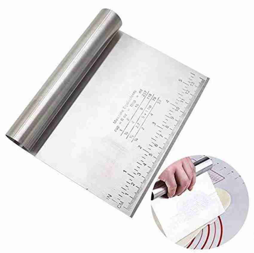 Yutiriti 1 Piece Stainless Steel Smooth Edge Pizza Dough Scraper Cutter  with Measurement Pastry Cutter Price in India - Buy Yutiriti 1 Piece  Stainless Steel Smooth Edge Pizza Dough Scraper Cutter with