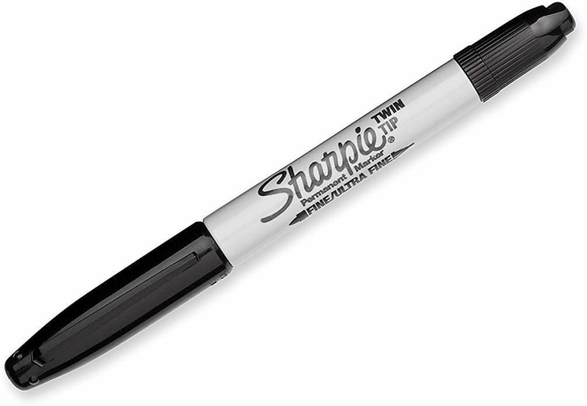 Sharpie Permanent Black Markers, Ultra Fine Tip, 2 Count