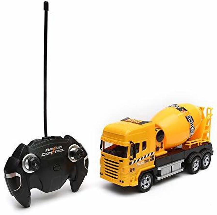 Remote control concrete mixer truck outlet