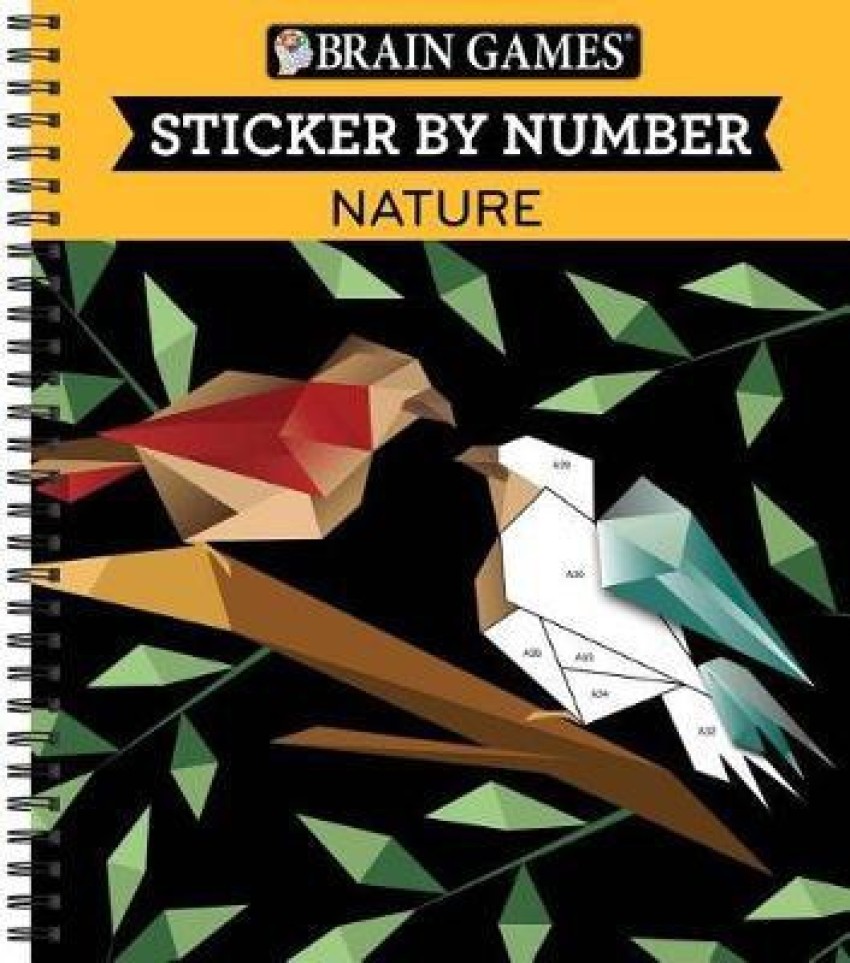 Brain Games - Sticker by Number: Nature - 2 Books in 1 (42 Images to  Sticker) (Spiral)