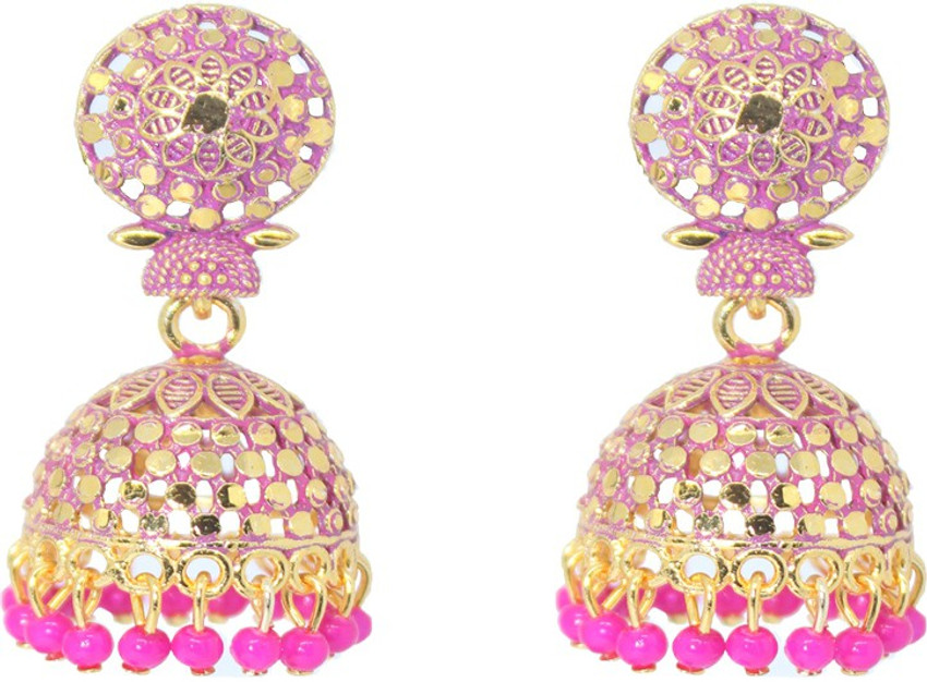 Flipkart Buy OSR Jewellery Pink Jhumki Metal Jhumki Earring