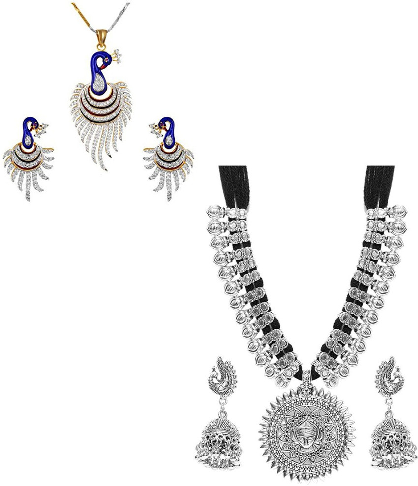 YouBella Alloy Silver Blue White Jewellery Set Price in India Buy YouBella Alloy Silver Blue White Jewellery Set Online at Best Prices in India Flipkart