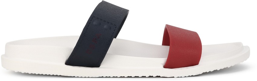 Red polo slides discount mens