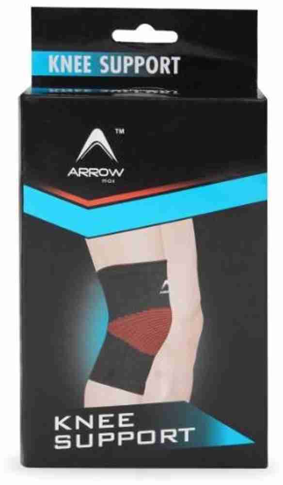 ArrowMax BEST IN CLASS 4 WAY STRETCH COMPRESSION KNEE CAP SUPPORT (  PAIR)BLACK-MEDIUM Knee Support