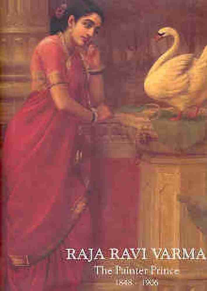 The Coquette I by Raja Ravi Varma - Small Poster Paper - Framed