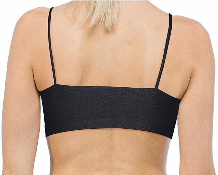Mysha Air Bra, Sports Bra, Stretchable Thin Lace Non-Padded and Non-Wired  Bra for Women and Girls, Free Size (Size 28 to 36) (Pack of 3)