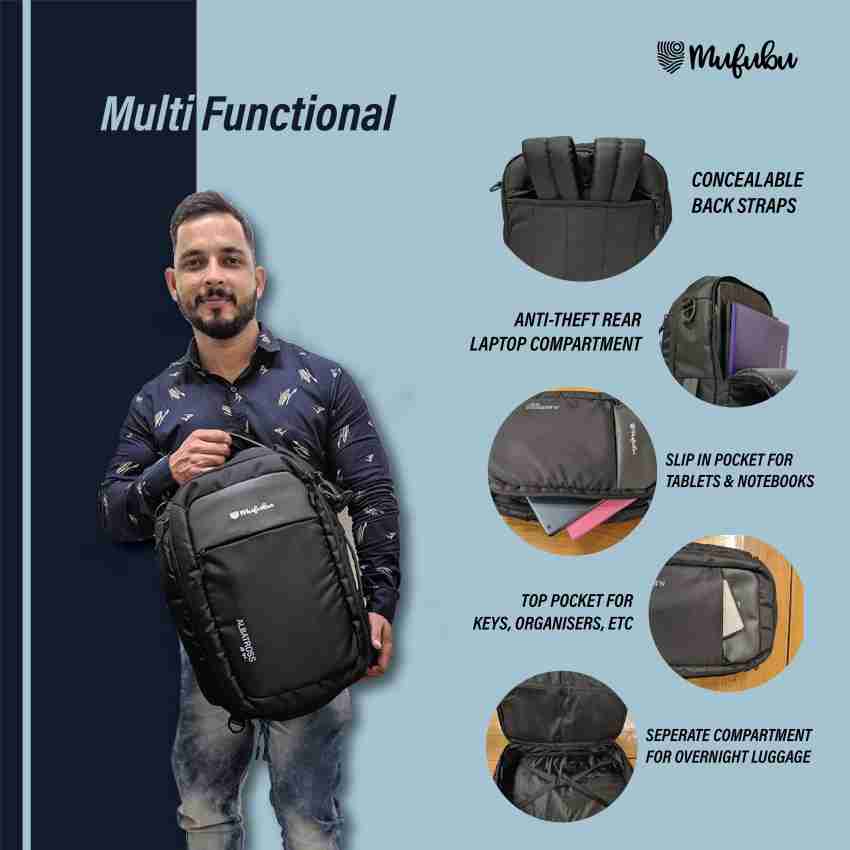 Mufubu 15.6 inch Laptop Backpack Black Price in India Flipkart