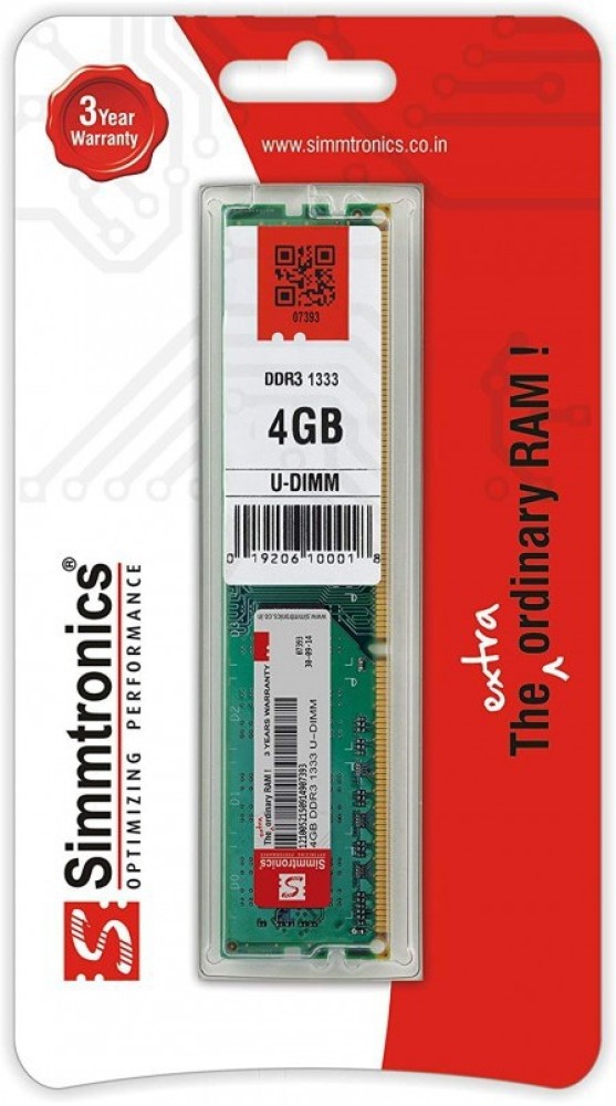 simtronics 1333 DDR3 4 GB (Dual Channel) PC DESKTOP RAM 4GB DDR-3 (ram 4gb) - simtronics :