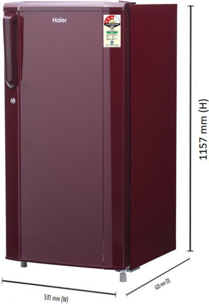 Haier fridge single door 190 liters hotsell