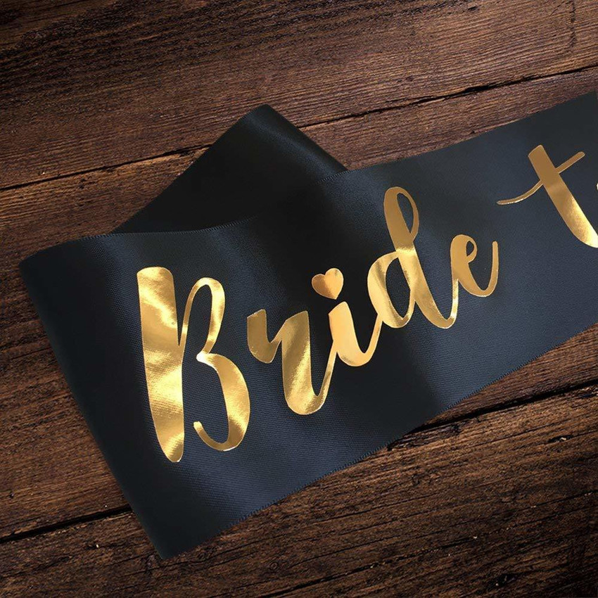 Party Propz Black Bride to Be Sash High Quality for Bachelorette