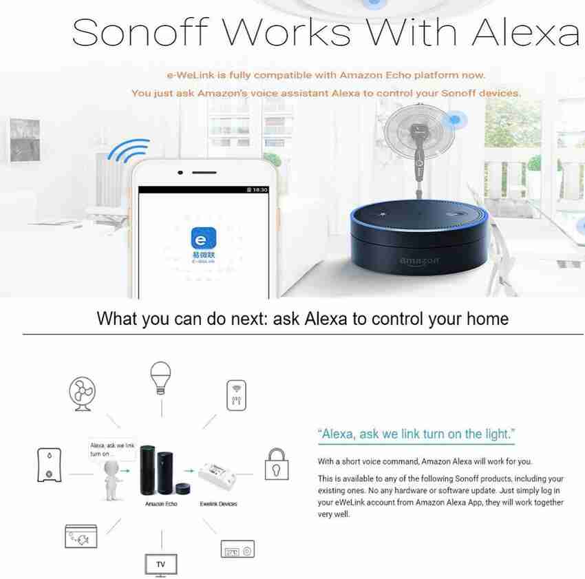 Does sonoff best sale work with alexa