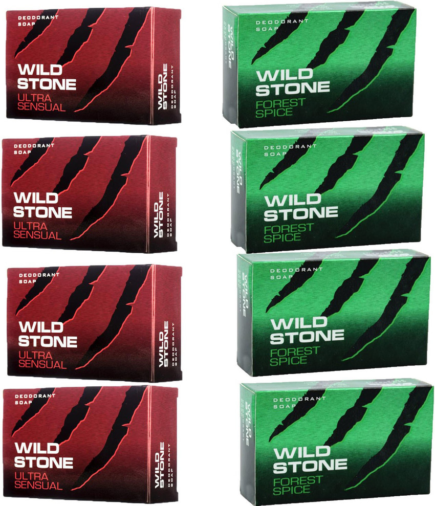 Wild Stone 4 forest spice 4 ultra sensual soap combo 75 g each