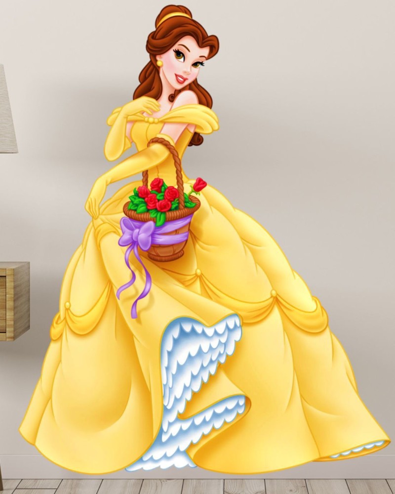 animated belle yellow dress