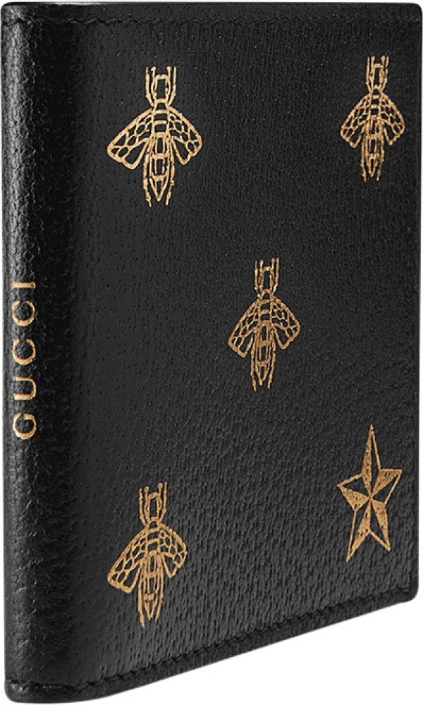 Gucci Bee Logo Wallet in Black for Men