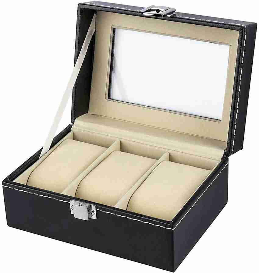 SYGA 3 Cavity Wrist Watch Storage Box Display Case Organizer Watch Box Price in India Buy SYGA 3 Cavity Wrist Watch Storage Box Display Case Organizer Watch Box online at Flipkart
