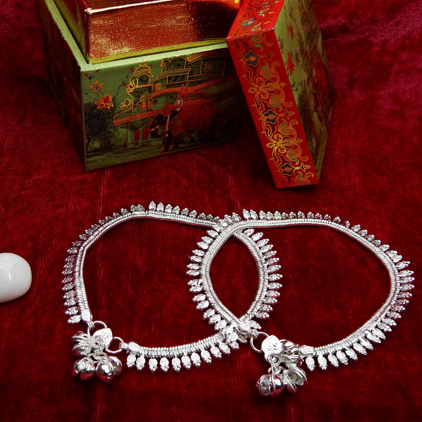 FRESH VIBES Fancy Silver Ladies Payal Set Pajeb Design Stylish Daily Wear Anklets Metal Silver Anklet Price in India Buy FRESH VIBES Fancy Silver Ladies Payal Set Pajeb Design