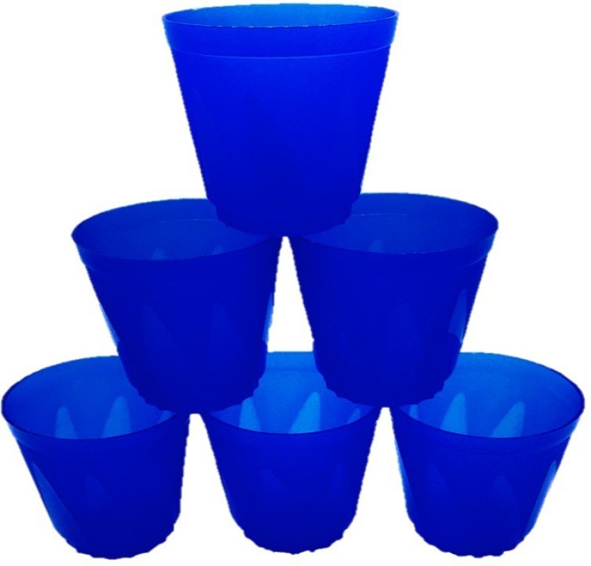 Water Glass Blue Set Of 6 250 ml