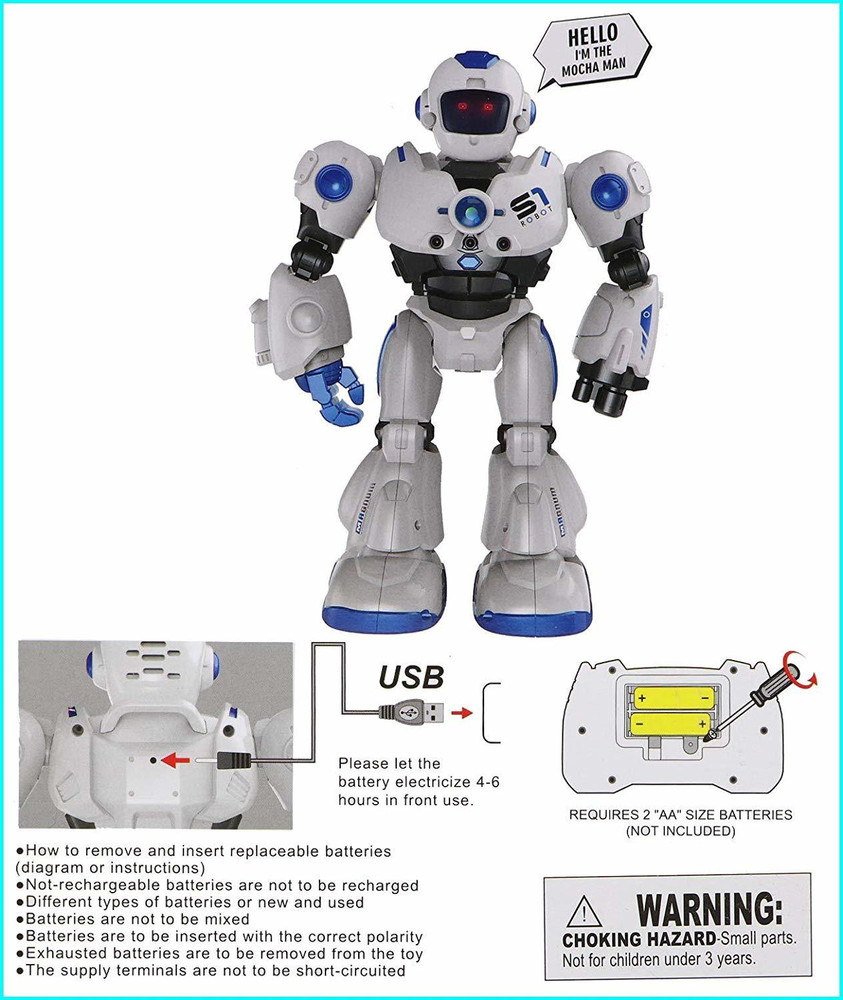 zest 4 toyz Smart Robot Infrared Control Gesture Sensor Mini RC Robot with LED Light and Music Smart Robot Infrared Control Gesture Sensor Mini RC Robot with LED Light and Music