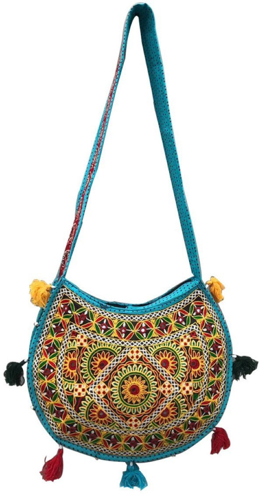 Craferia Export Multicolor Sling Bag Ethnic Rajasthani handmade
