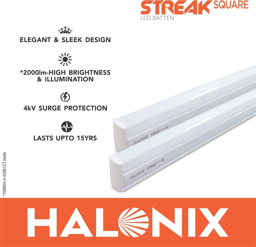 Halonix inverter led 20w pack shop 1 straight linear led tube light