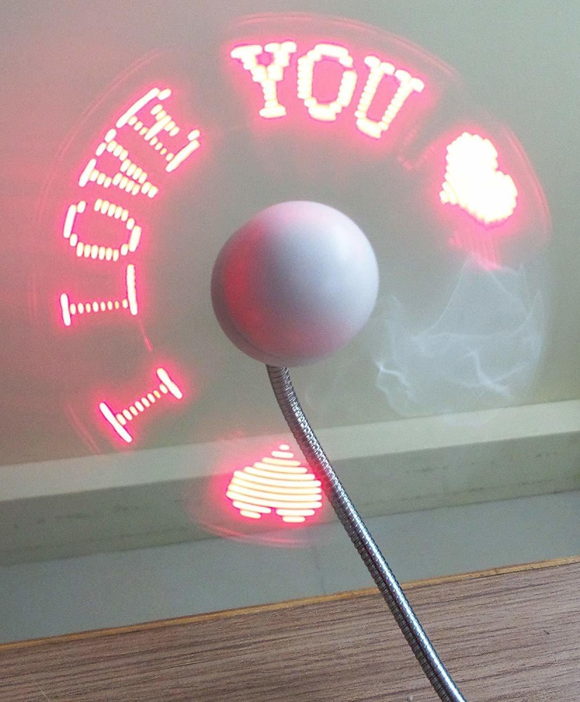 Usb led message deals fan