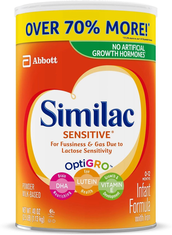 SIMILAC Sensitive For Fussiness and Gas Infant Formula with Iron