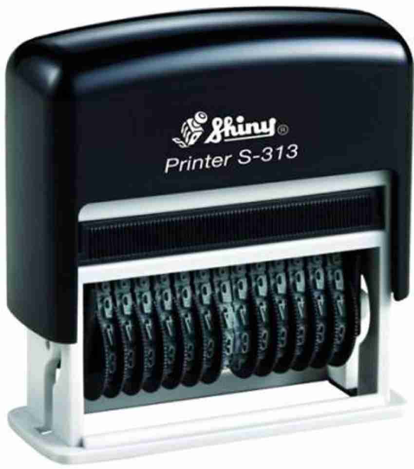 Self Inking Six Digit Number Stamp with Textile Ink