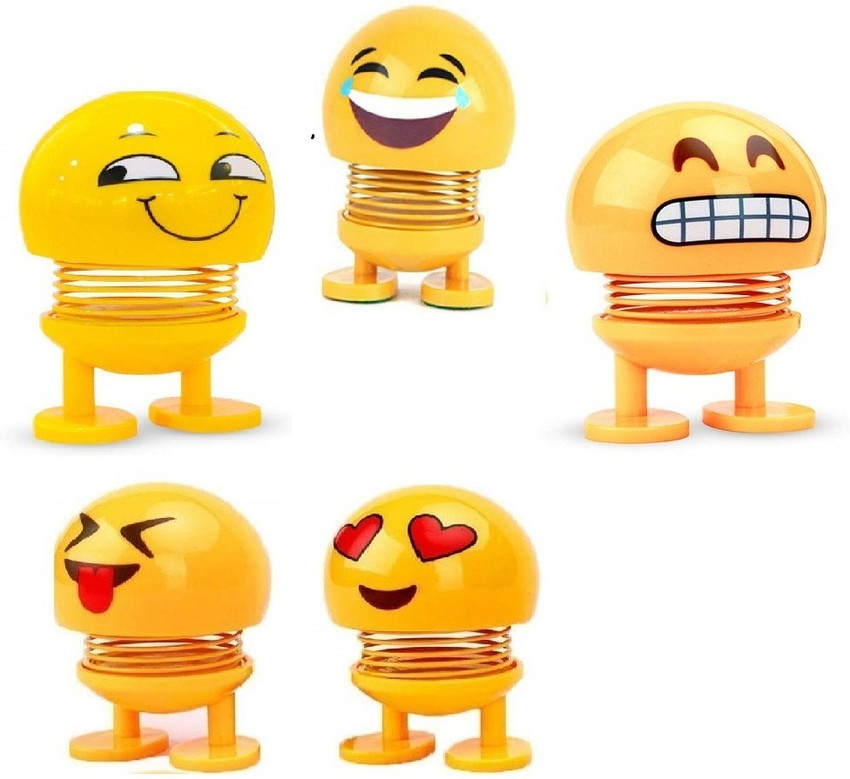 SP Funny Smiley Face Springs Dancing Toys for Car Dashboard