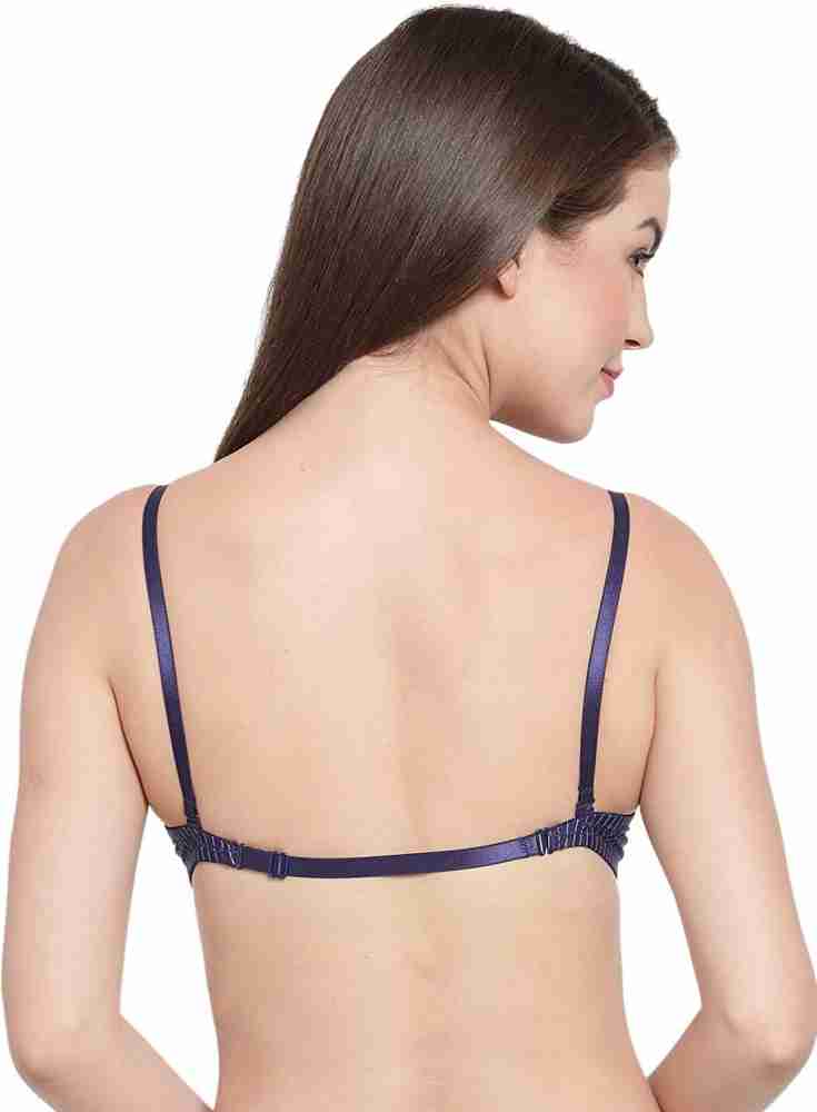 SAANWARI COLLECTIONS Push-up Padded Underwired Bra (Blue-34C