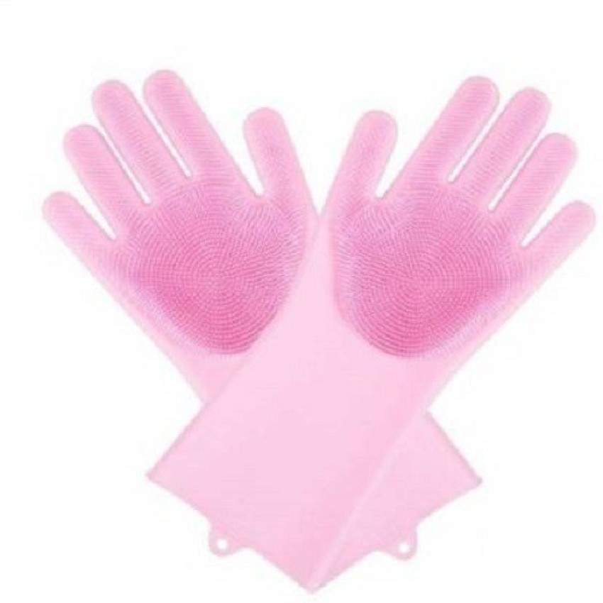 1pair Multifunctional Magic Cleaning Gloves With Brush For Housework, Dish  Washing, Kitchen, Laundry