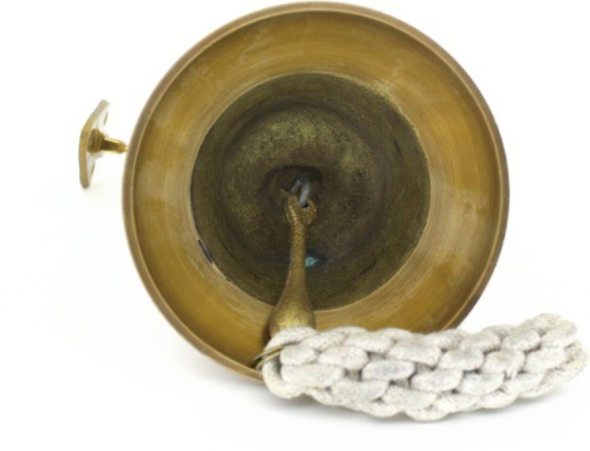 Esplanade - Brass Hanging Bell Ghanti with Chain | Home Decor | Door Decor | Pooja Accessories