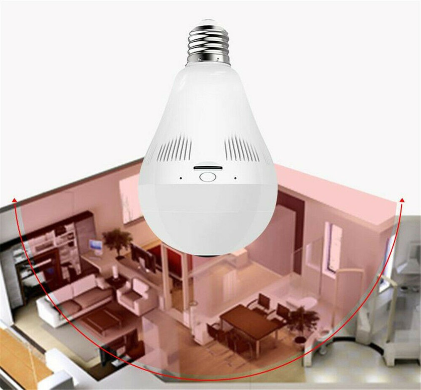 Camlight bulb fisheye surveillance camera shop