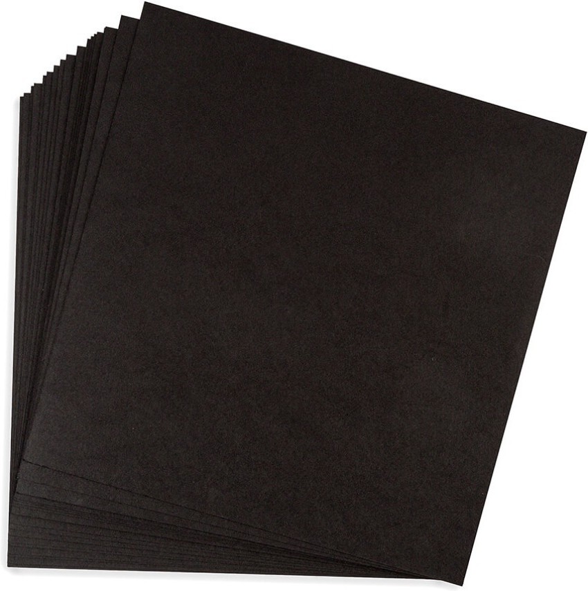 Black Cardstock - 12x12 inch - 65lb Cover - 25 Sheets