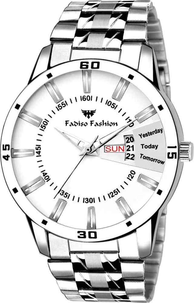 Fadiso Fashion FF3820 White Day and Date Unique New Analog Watch For Men Buy Fadiso Fashion FF3820 White Day and Date Unique New Analog Watch For Men FF3820 WH White Online at