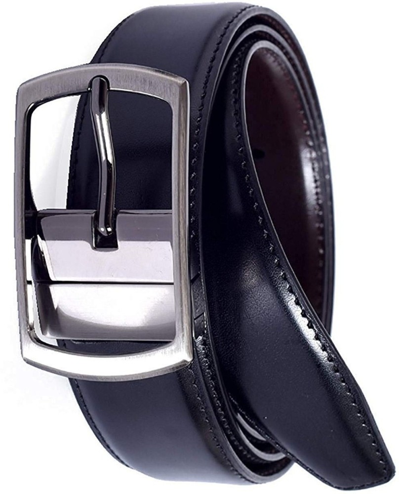 OODI Men Casual Black Genuine Leather Belt black - Price in India