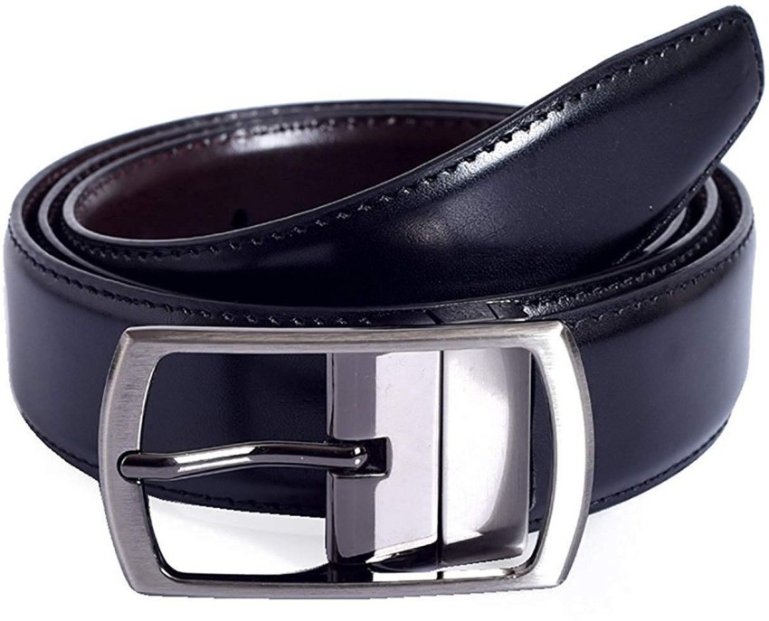 OODI Men Formal Black Genuine Leather Belt black - Price in India